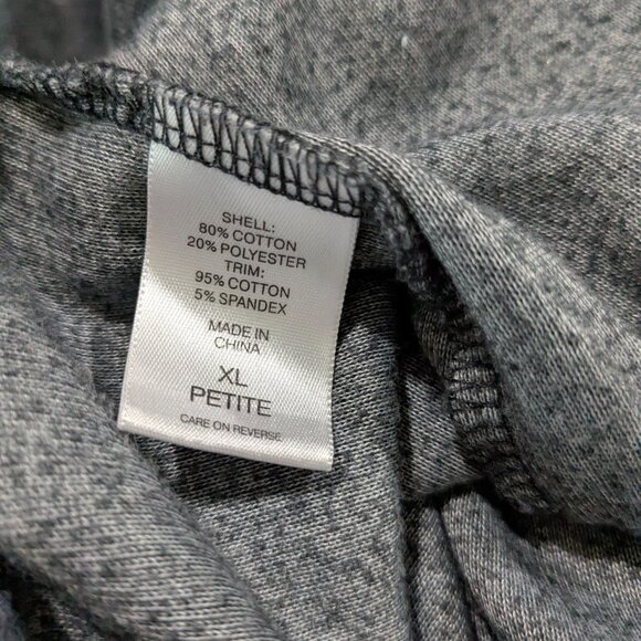 New York & Company Women's Velour Pants Gray, Size XL Petite, Cotton Blend Soft - Picture 10 of 13